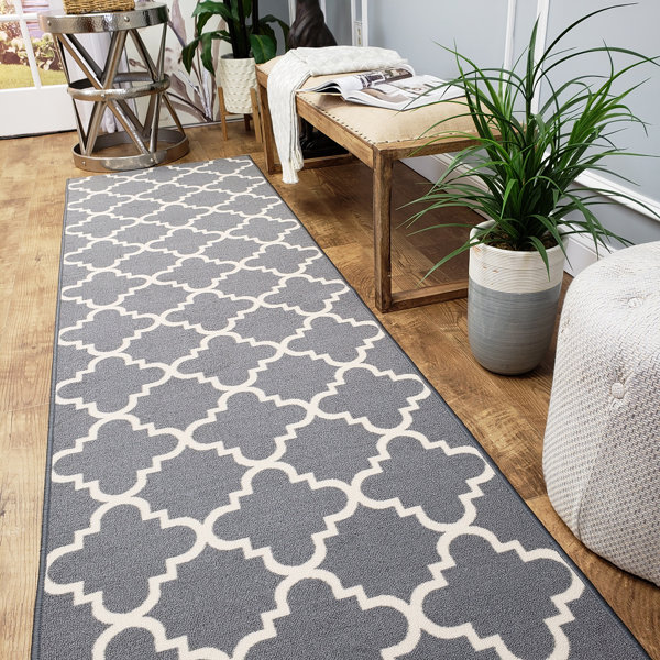 Winston Porter Hinman Geometric Gray Area Rug & Reviews Wayfair